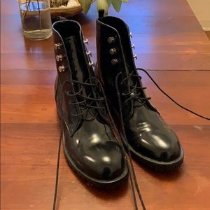 Tony Bianca laced up combat boots